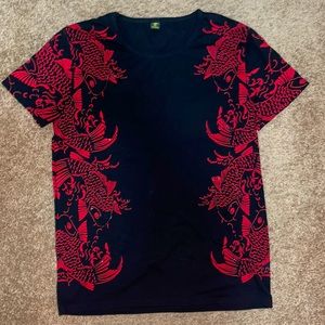 Coi fish /rhinestoned shirt size medium